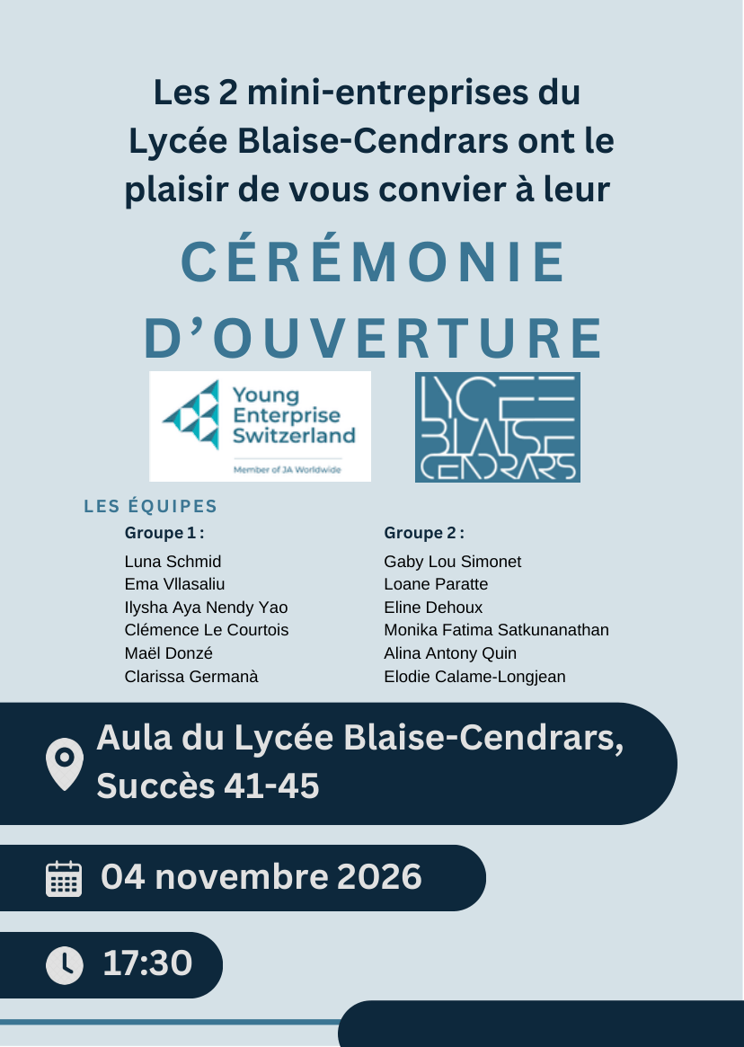 Cérémonie d&rsquo;ouverture – Projet YES
